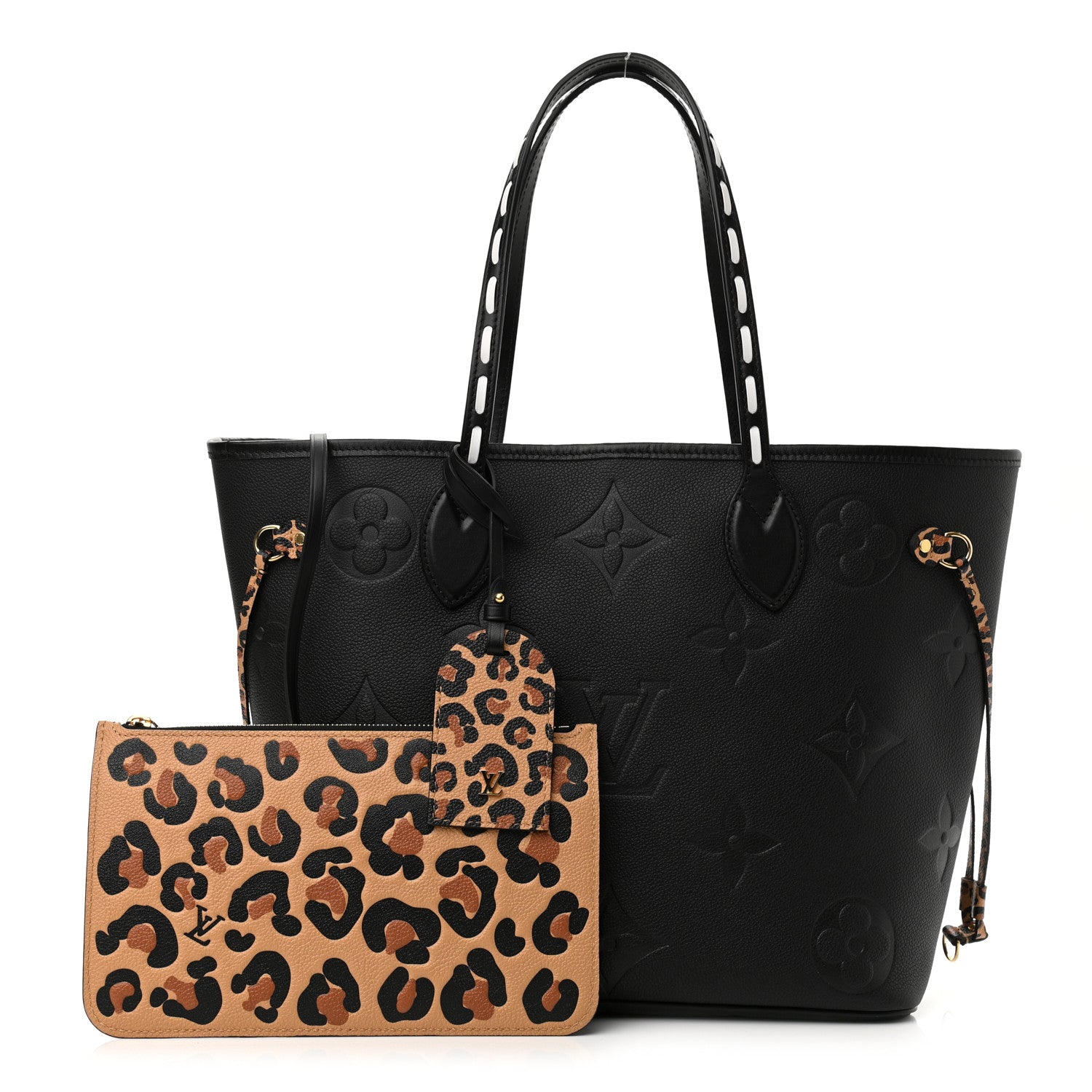 Louis Vuitton Empreinte Monogram Giant Wild At Heart Neverfull MM Black 1 of 10