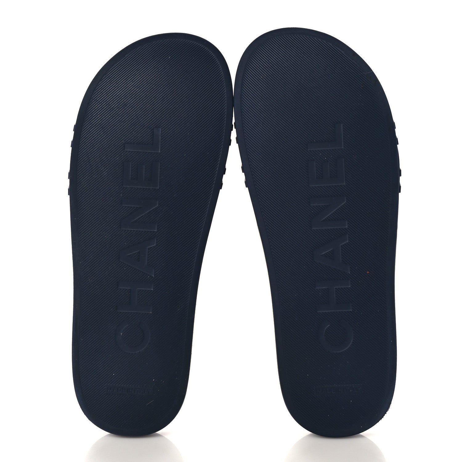 Chanel PVC CC Mules Sandals 39 Navy Gold 5 of 10