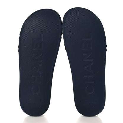 Chanel PVC CC Mules Sandals 39 Navy Gold 5 of 10