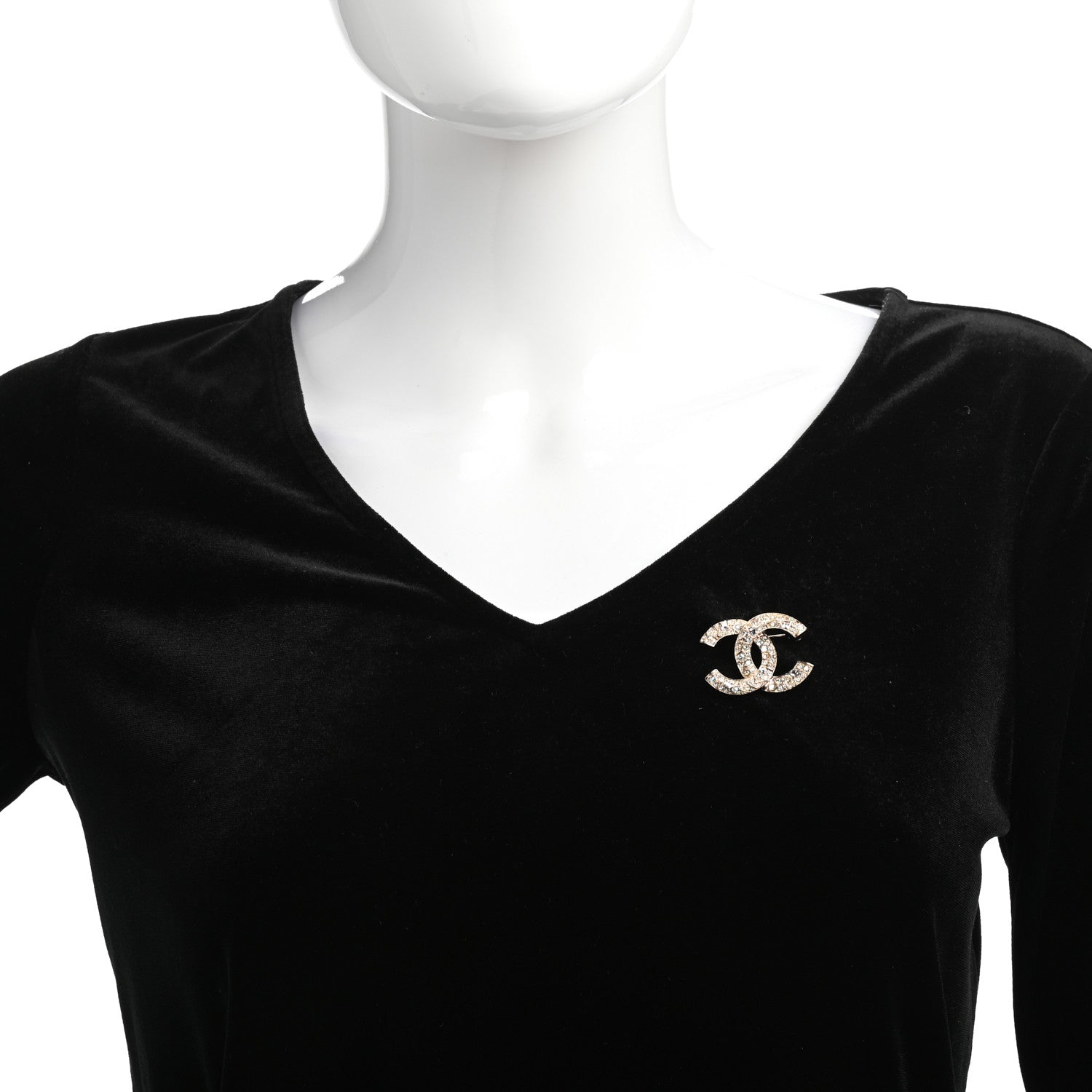 Chanel Baguette Crystal CC Small Brooch Gold 2 of 6