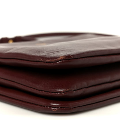 Celine Lambskin Small Trio Crossbody Bag Burgundy 10 of 11