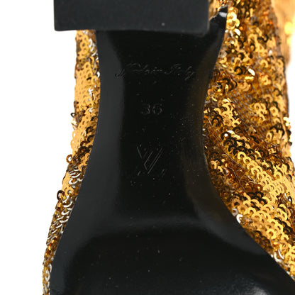 Louis Vuitton Sequin Donna High Boots 36 Gold 6 of 9