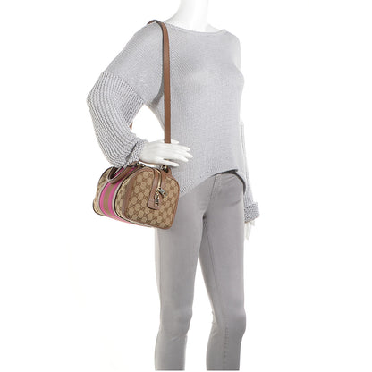 Gucci Monogram Vintage Web Small Boston Maple Brown 2 of 7