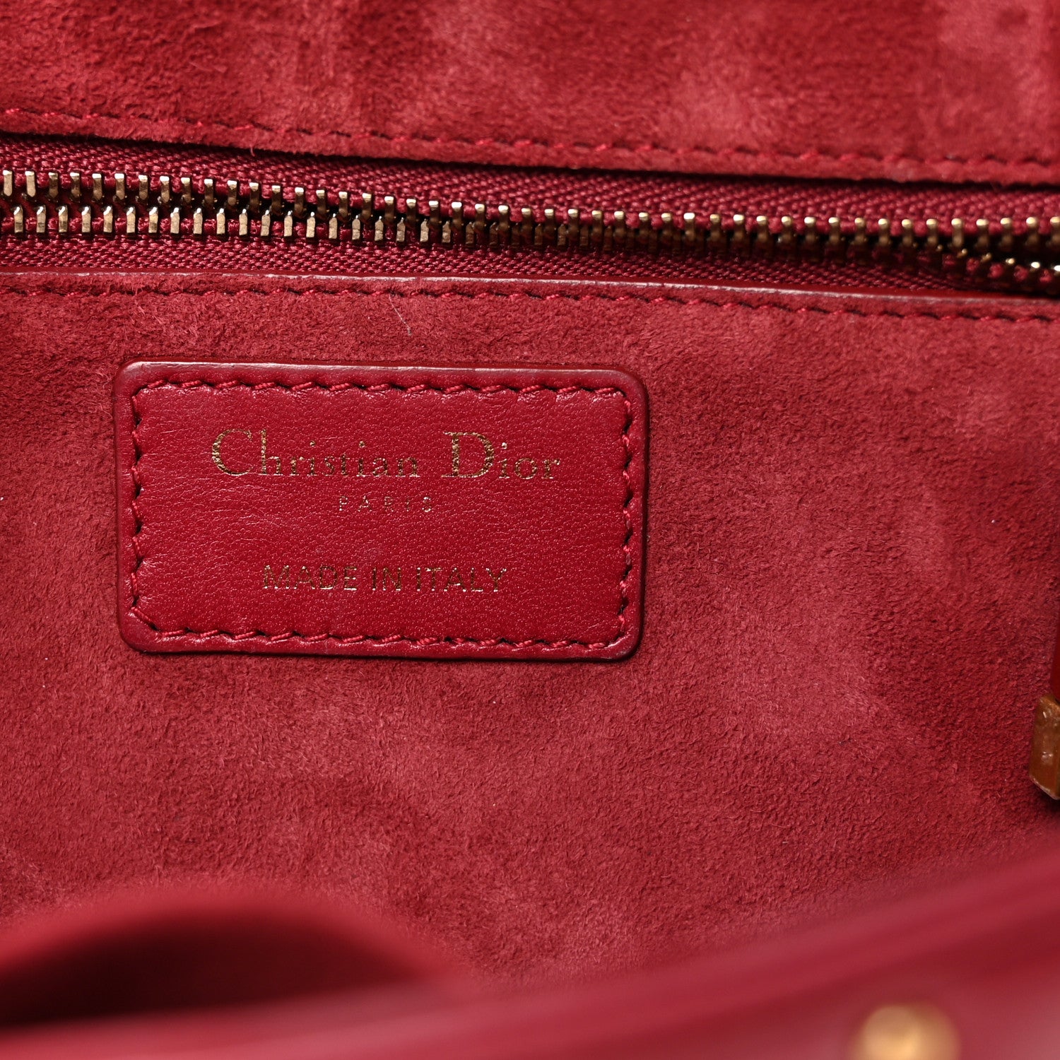 Christian Dior Lambskin Cannage Studded Small Dioraddict Flap Bag Red 6 of 9