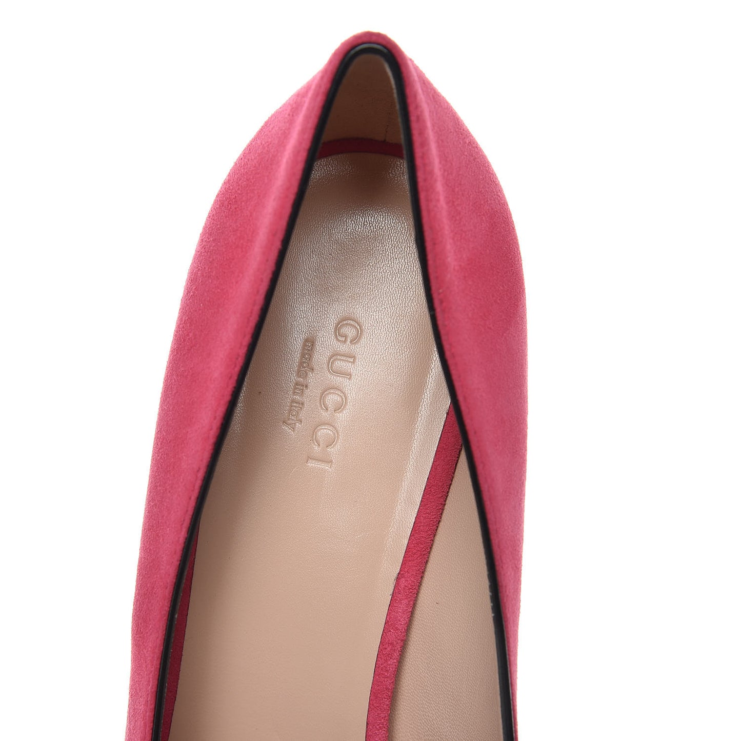 Kid Scamosciato GG Marmont Fringe 50mm Loafer Pumps 40 Hot Pink