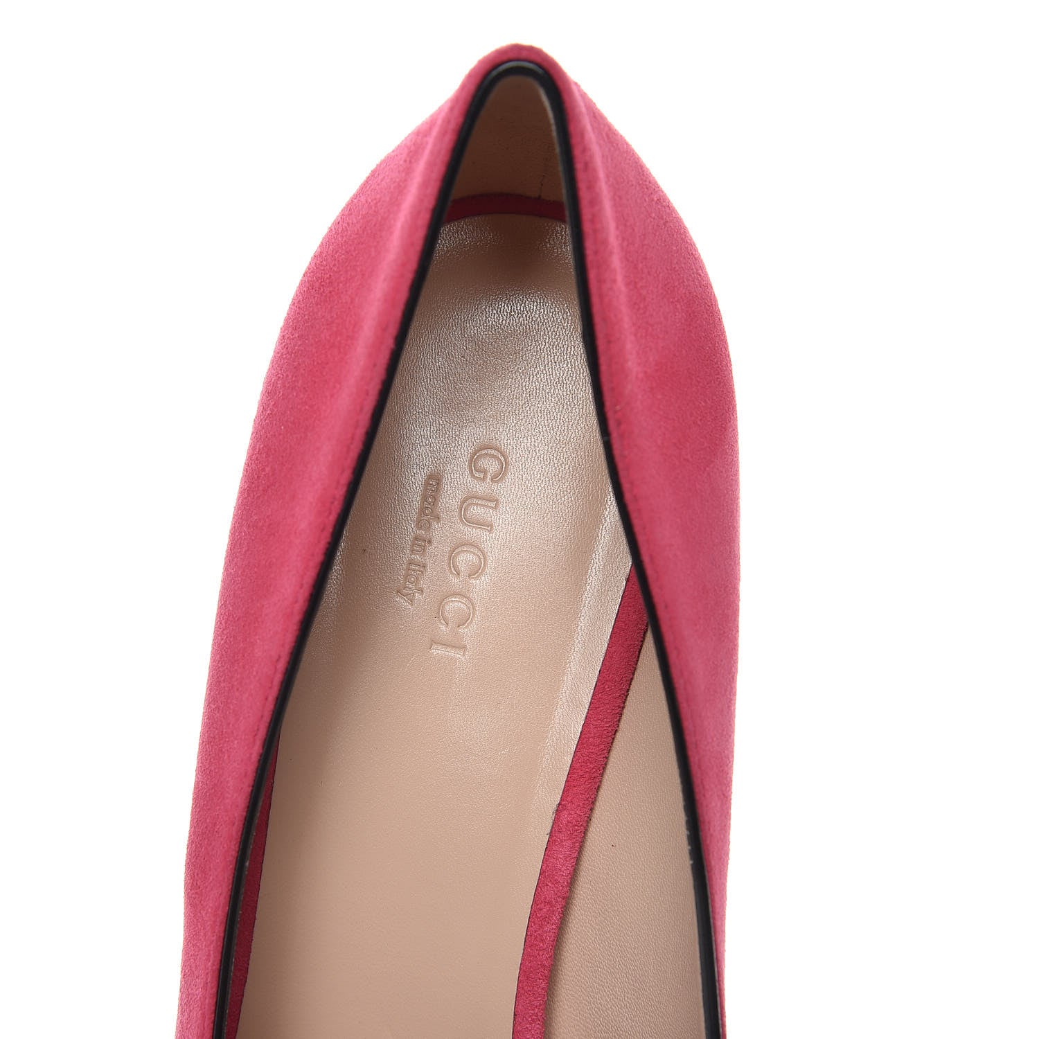Gucci Kid Scamosciato GG Marmont Fringe 50mm Loafer Pumps 40 Hot Pink 6 of 8