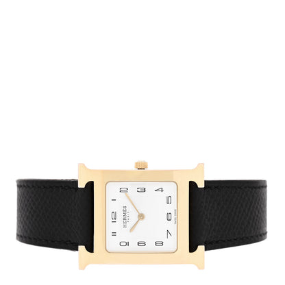 Hermes Stainless Steel Epsom 26mm Heure H Hour Quartz Watch Noir 2 of 5