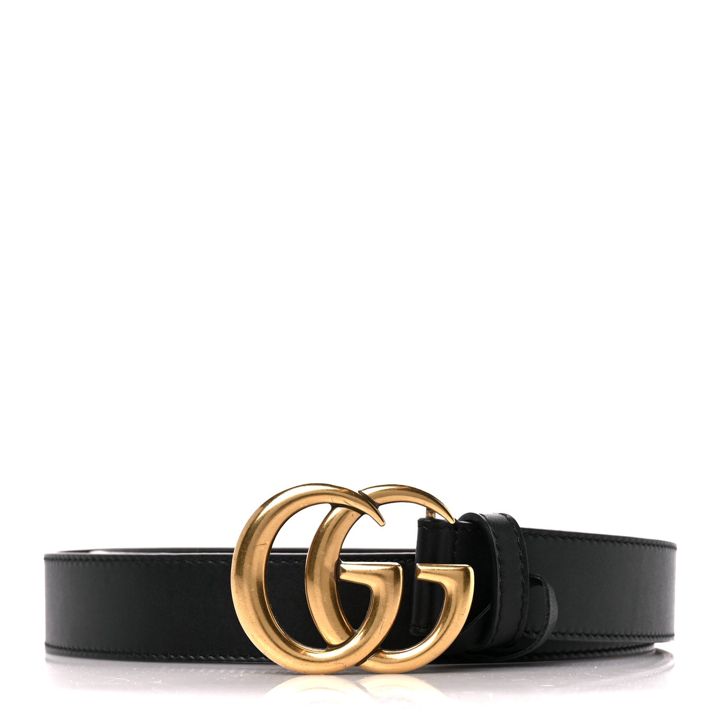 Moon Calfskin Double G 30mm Belt 90 36 Black