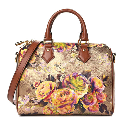 Louis Vuitton Metallic Monogram LV Garden Speedy Bandouliere 25 Gold 1 of 8