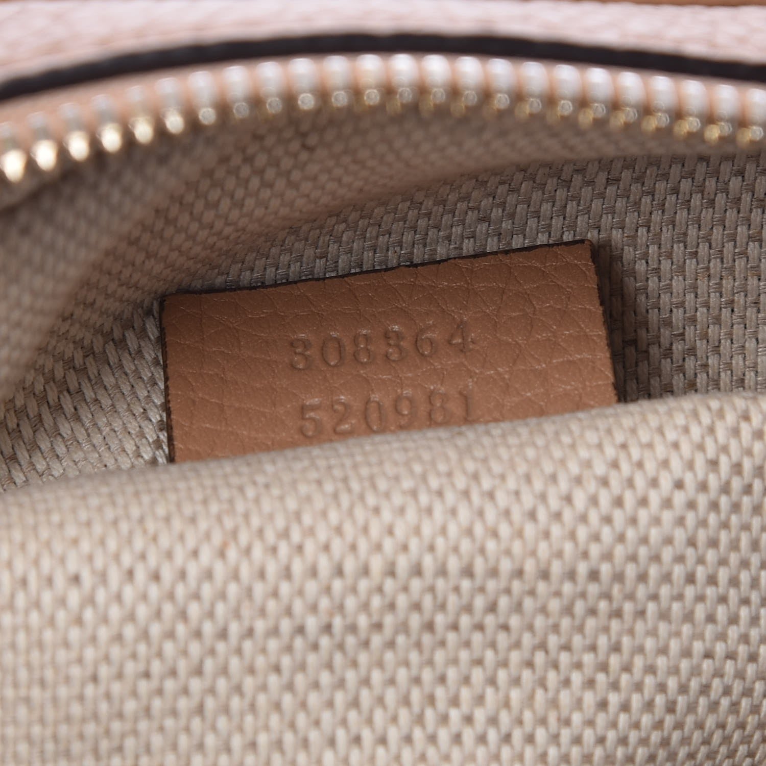 Gucci Pebbled Calfskin Small Soho Disco Bag Camelia 6 of 9