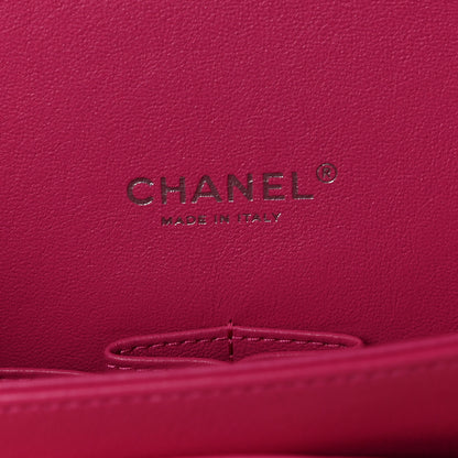 Chanel Lambskin Quilted Jumbo Double Flap Dark Pink 9 of 10