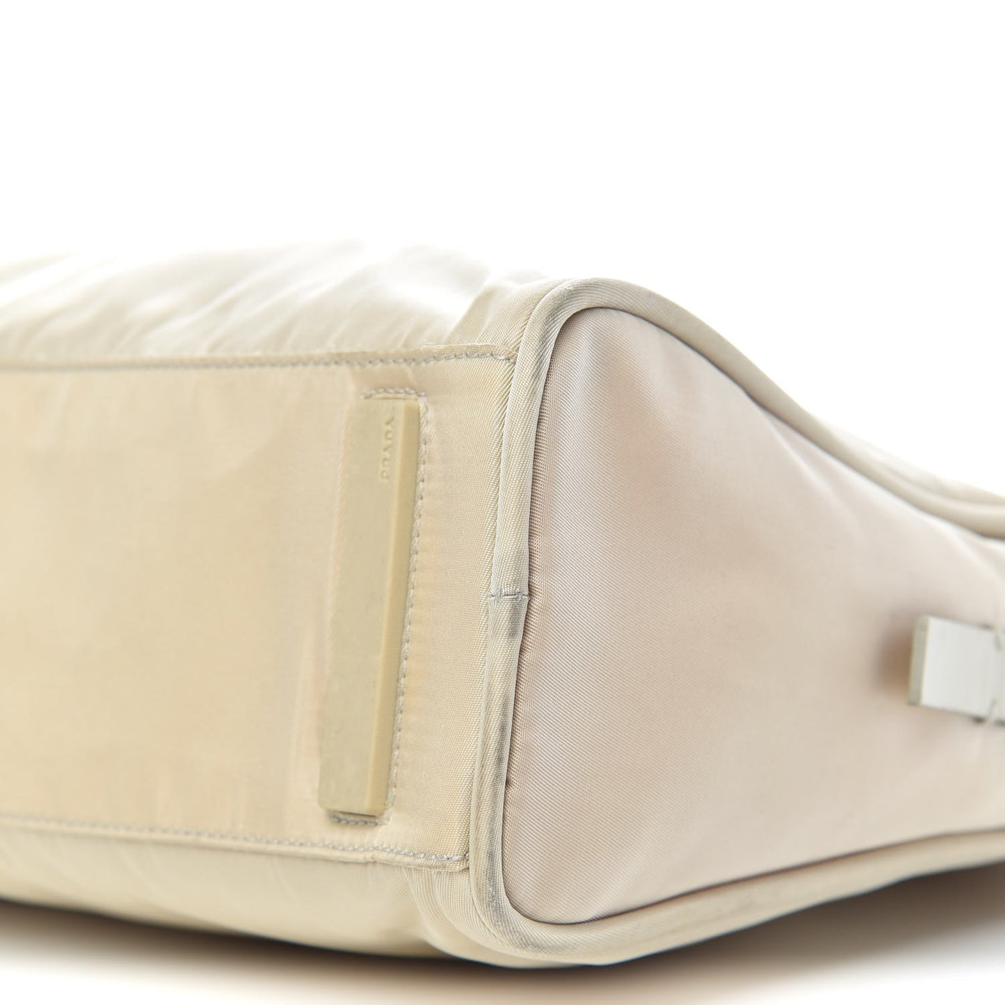 Tessuto Nylon Top Handle Bag Sabbia