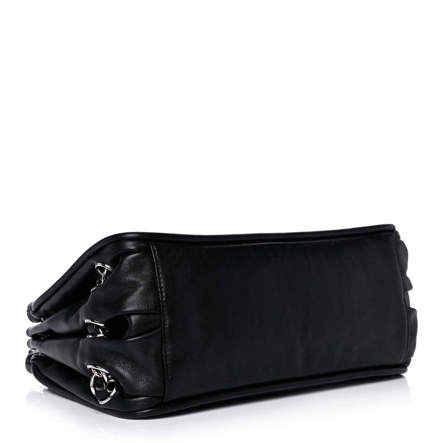 Calfskin CC Accordion Flap Black