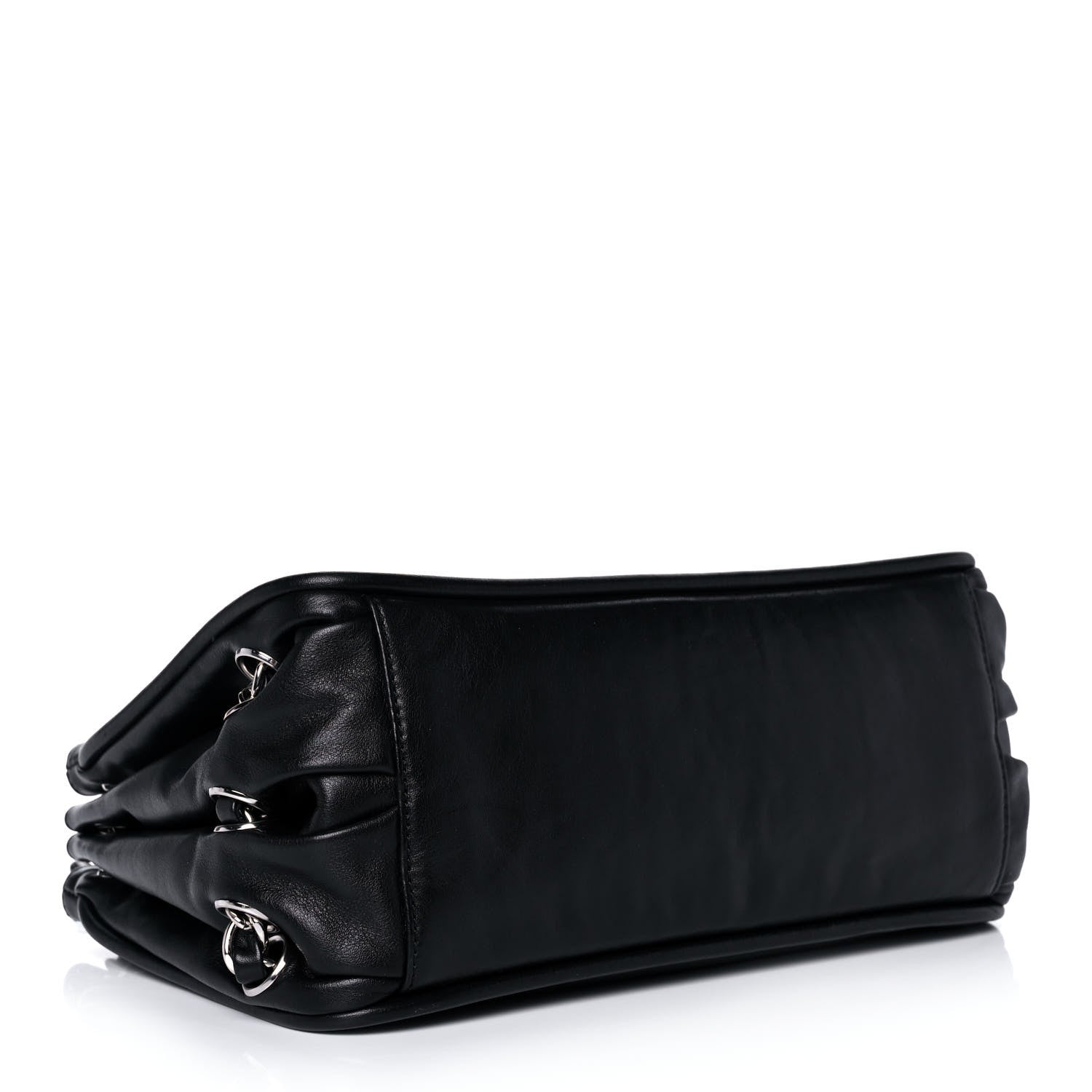 Chanel Calfskin CC Accordion Flap Black 4 of 11