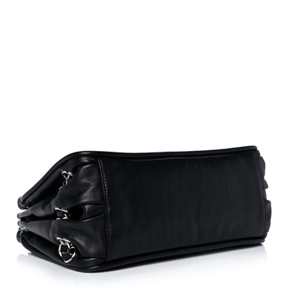 Chanel Calfskin CC Accordion Flap Black 4 of 11