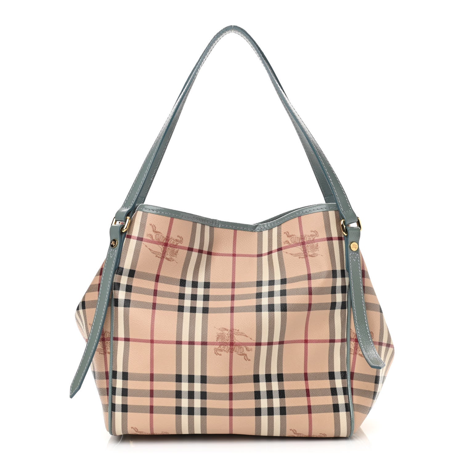 Burberry Haymarket Check Small Canterbury Tote Eucalyptus Grey 1 of 10