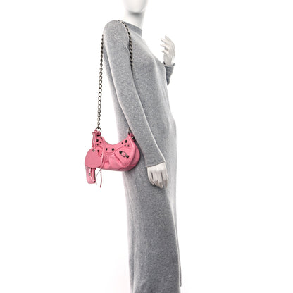 Balenciaga Agneau Arena Le Cagole Chain Shoulder Bag XS Sweet Pink 2 of 9