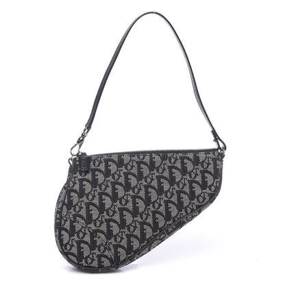 Christian Dior Monogram Mini Saddle Pochette Black 1 of 10