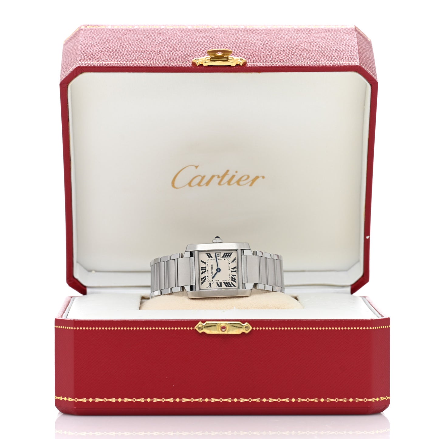 Stainless Steel 25mm Tank Francaise Quartz Watch