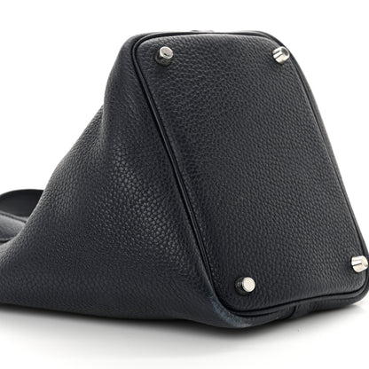 Hermes Taurillon Clemence Picotin Lock 18 PM Bleu Saphir 9 of 14