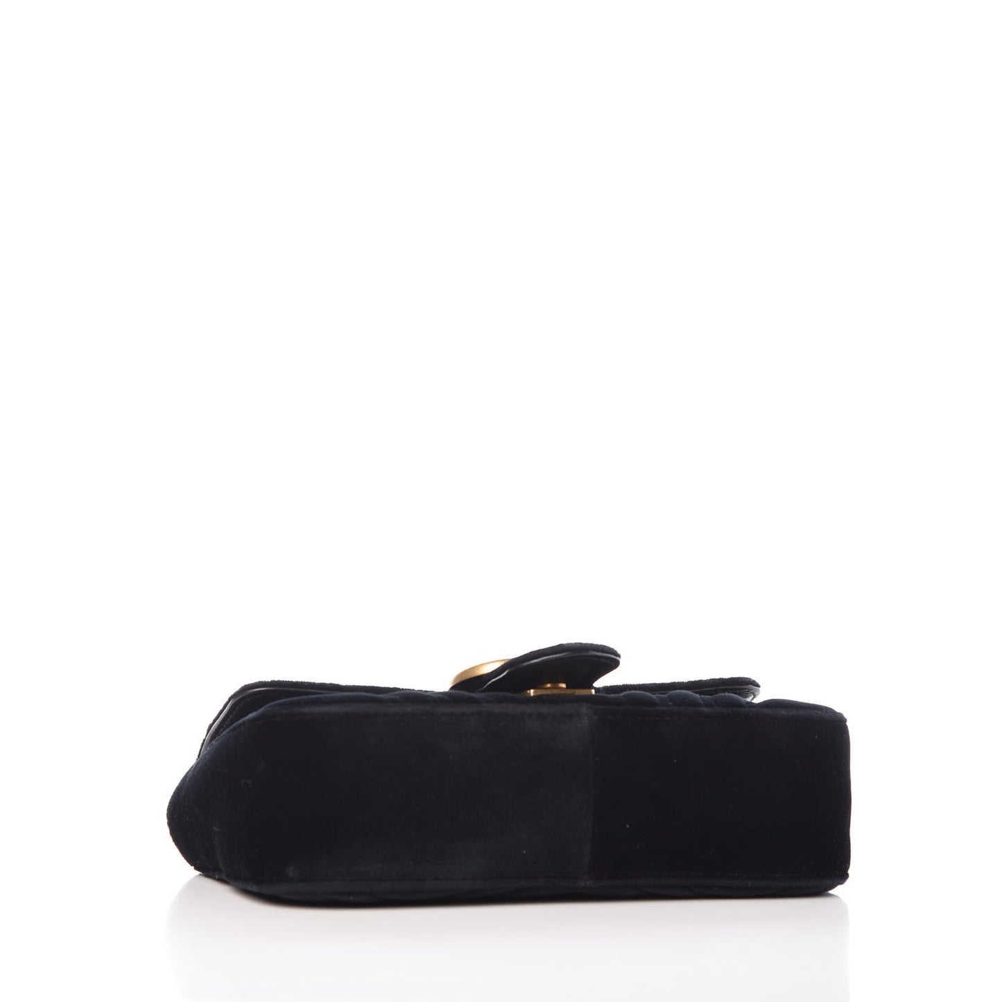 Velvet Matelasse Mini GG Marmont Shoulder Bag Black