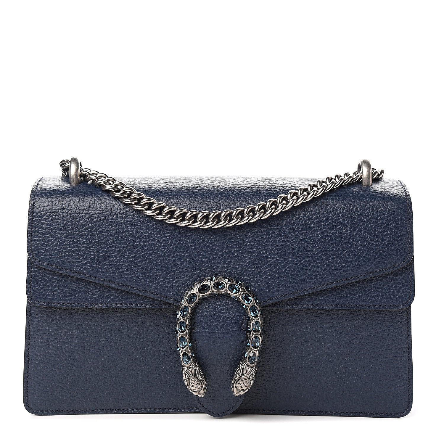 Gucci Dollar Calfskin Crystal Small Dionysus Shoulder Bag Blue Agata Montana Sapphire 1 of 9