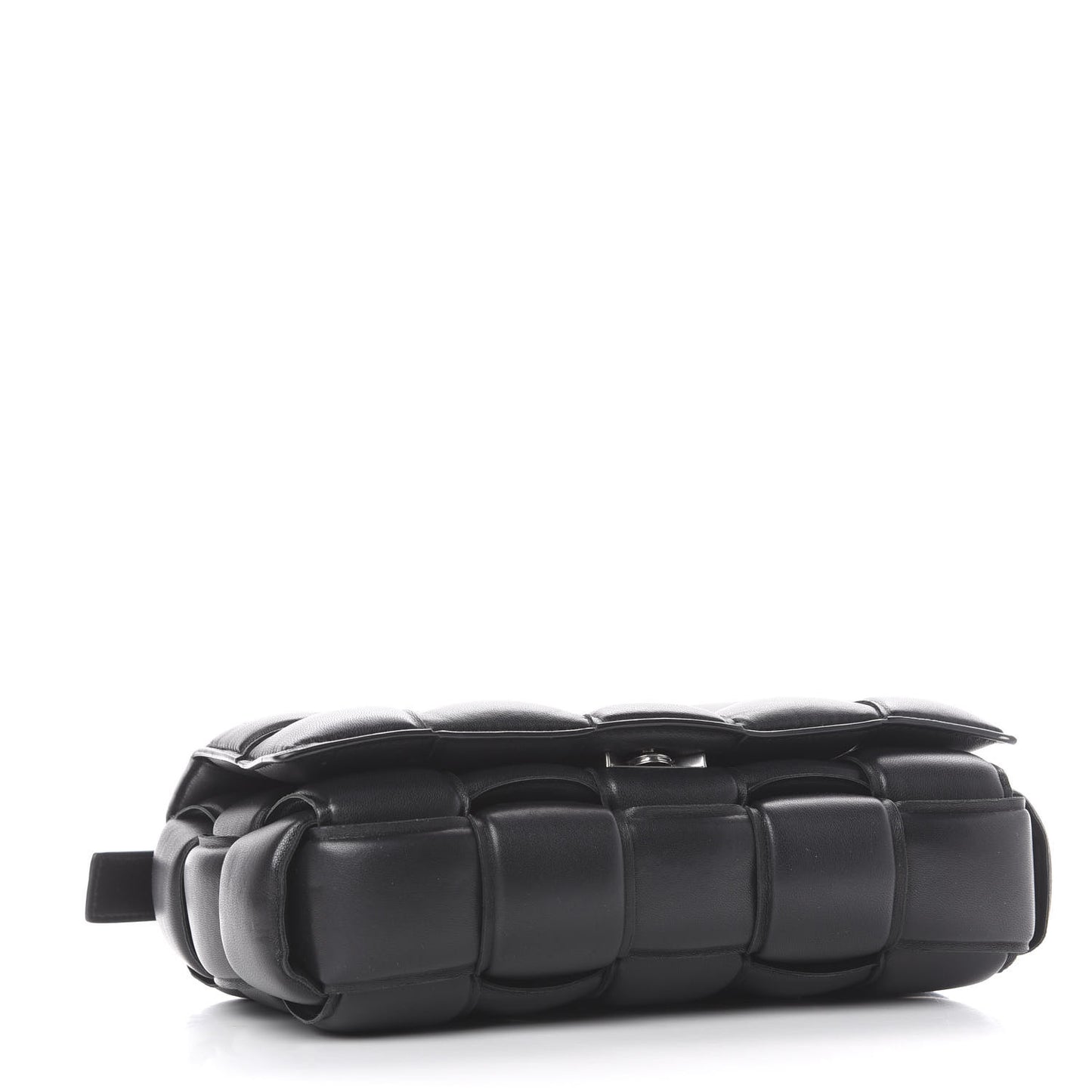 Nappa Maxi Intreccio Padded Cassette Crossbody Bag Black