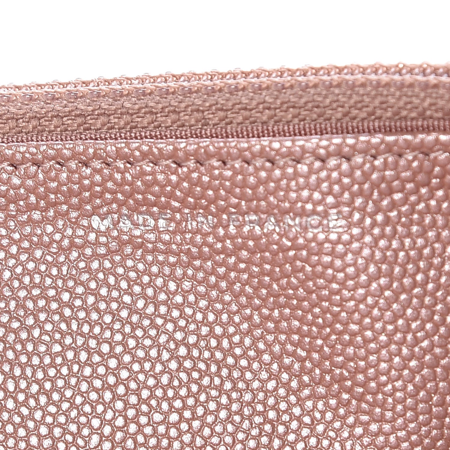 Chanel Metallic Caviar Chevron Quilted Vintage Mademoiselle Wallet On Chain WOC Pink 7 of 11