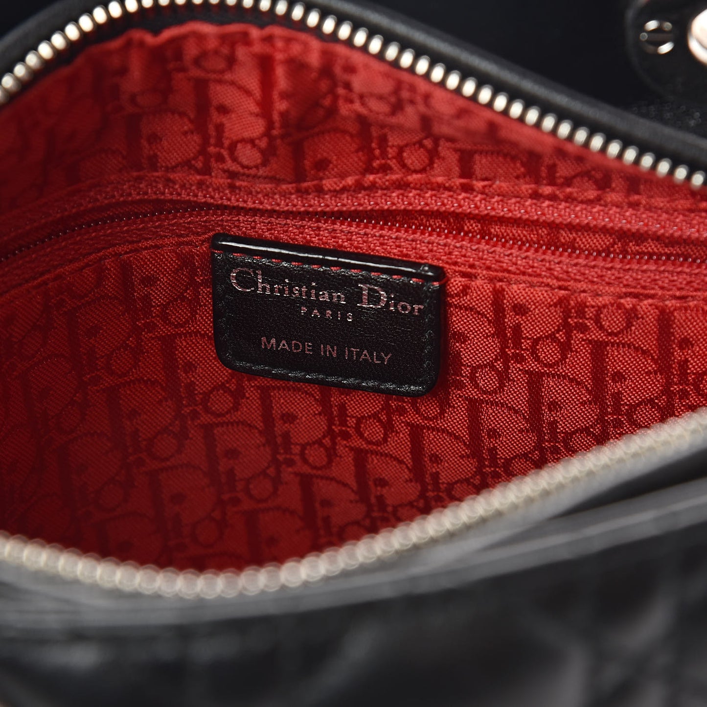 Lambskin Cannage Medium Lady Dior Black