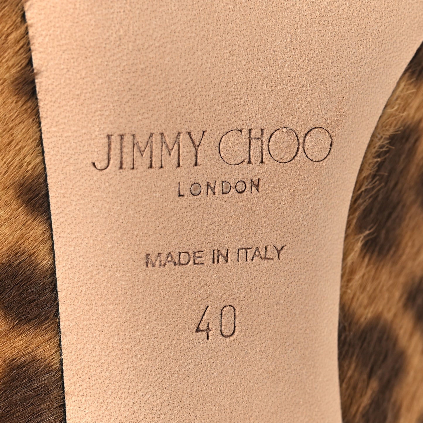 Pony Hair Leopard Print Love 85 Pumps  40 Natural