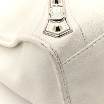 Balenciaga Chevre Silver Metallic Edge Hardware City White 9 of 17