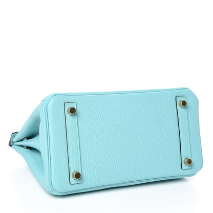 Hermes Togo Birkin 25 Bleu Atoll 5 of 33