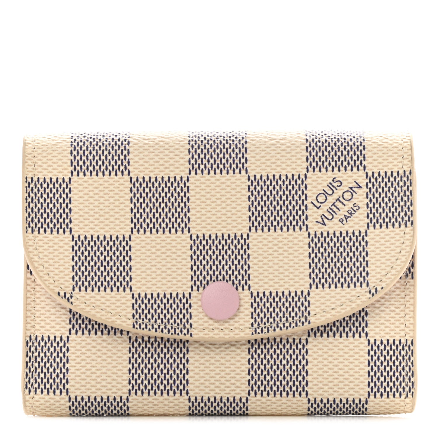 Louis Vuitton Damier Azur Rosalie Coin Purse Rose Ballerine 1 of 8