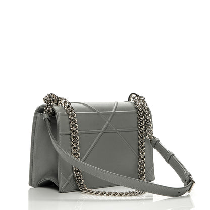 Christian Dior Grained Calfskin Medium Diorama Flap Bag Gris 3 of 7