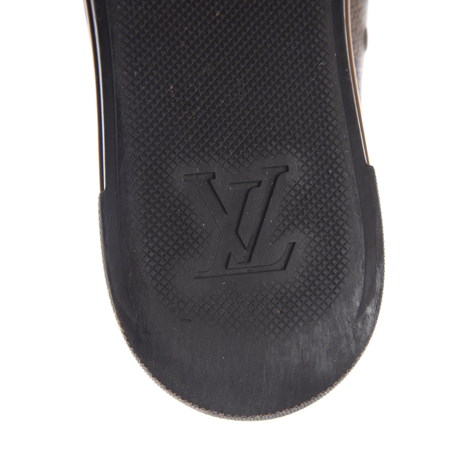 Louis Vuitton Calfskin Damier Ebene Punchy Sneakers 37.5 8 of 14