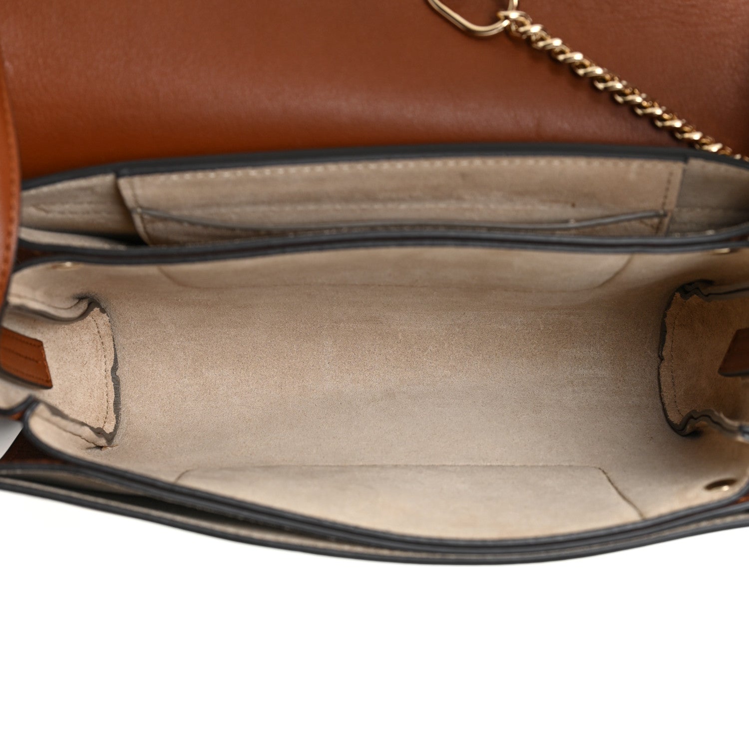 Chloe Suede Calfskin Small Faye Shoulder Bag Tobacco 7 of 9