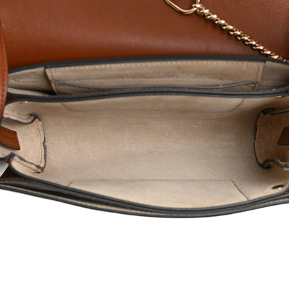 Chloe Suede Calfskin Small Faye Shoulder Bag Tobacco 7 of 9