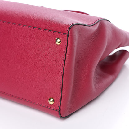Fendi Vitello Elite Flamingo Regular 2Jours Tote Amarena 9 of 11