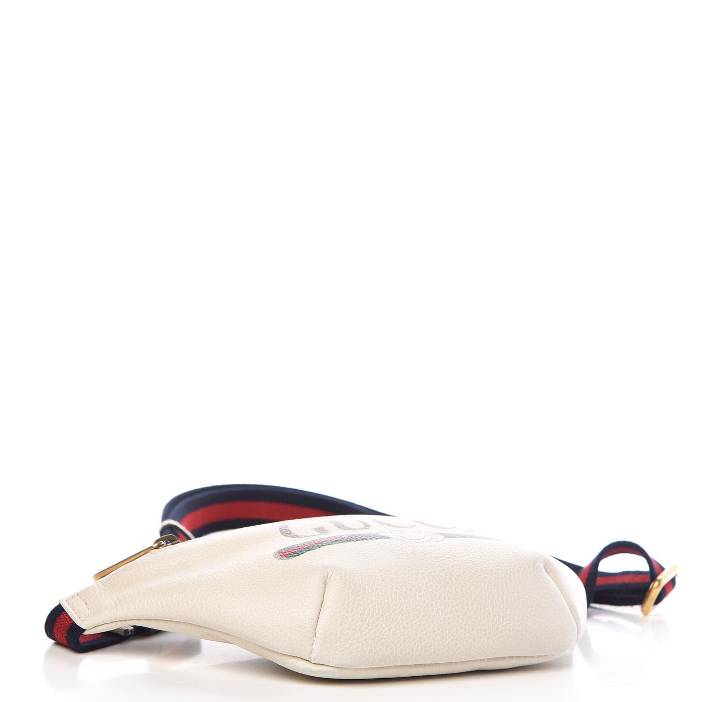 Grained Calfskin Small Logo Belt Bag White