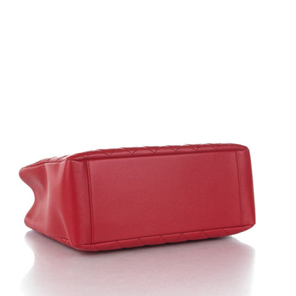 Chanel Caviar Quilted Grand Shopping Tote GST Red 4 of 7