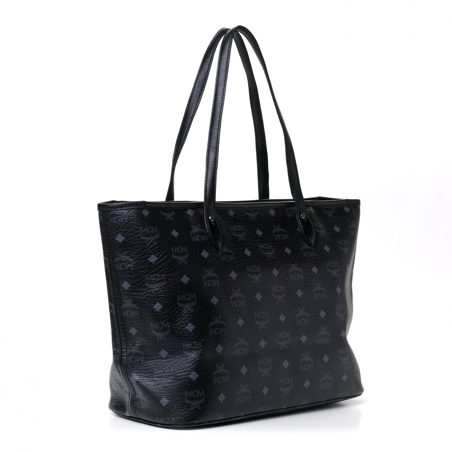 Visetos Dog Bone Striped Shopper Tote Black