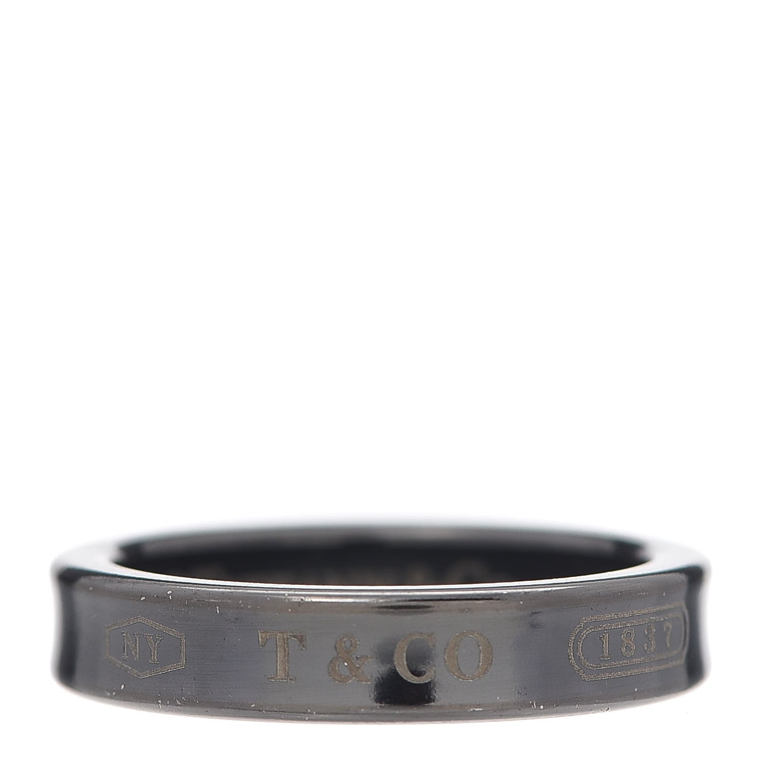 Tiffany Titanium 4mm Narrow 1837 Ring 50 5.25 1 of 5