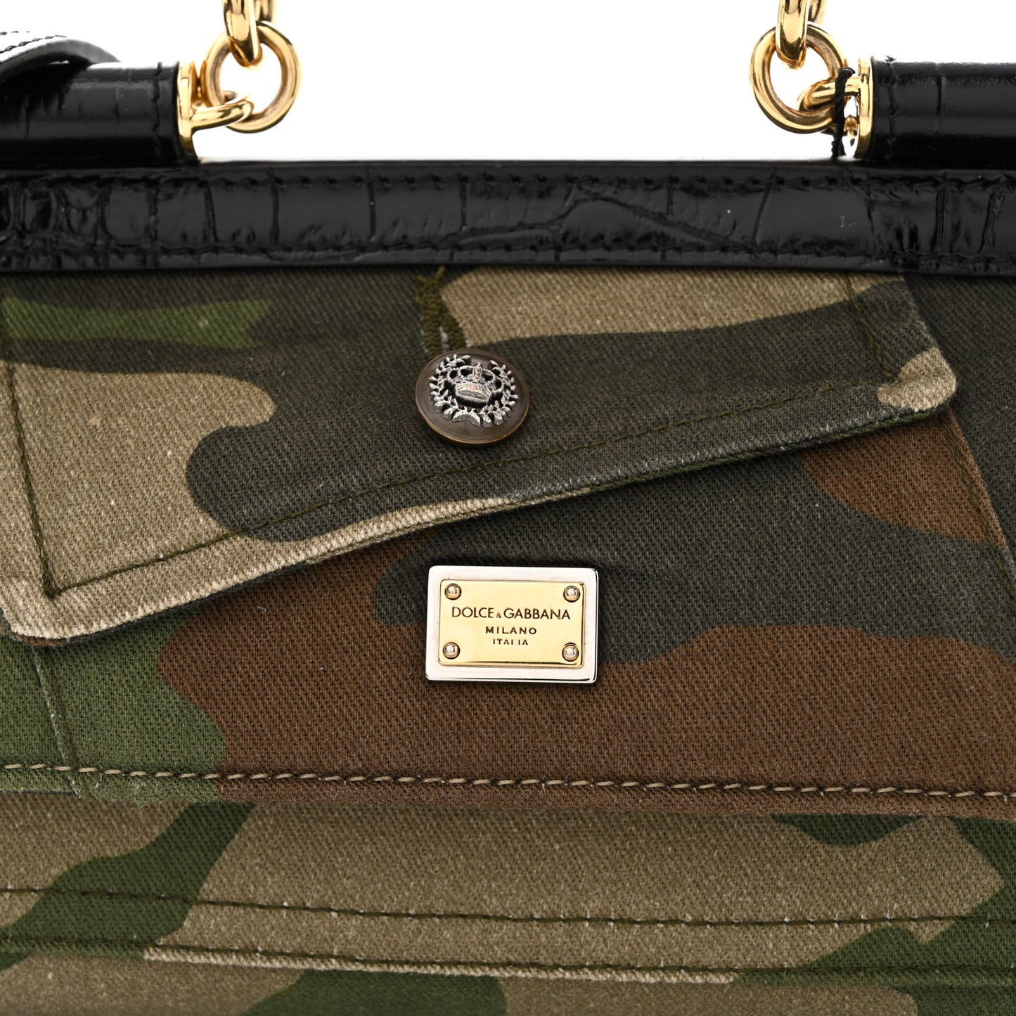 Cotton Crocodile Embossed Camouflage Patchwork Sicily Multicolor
