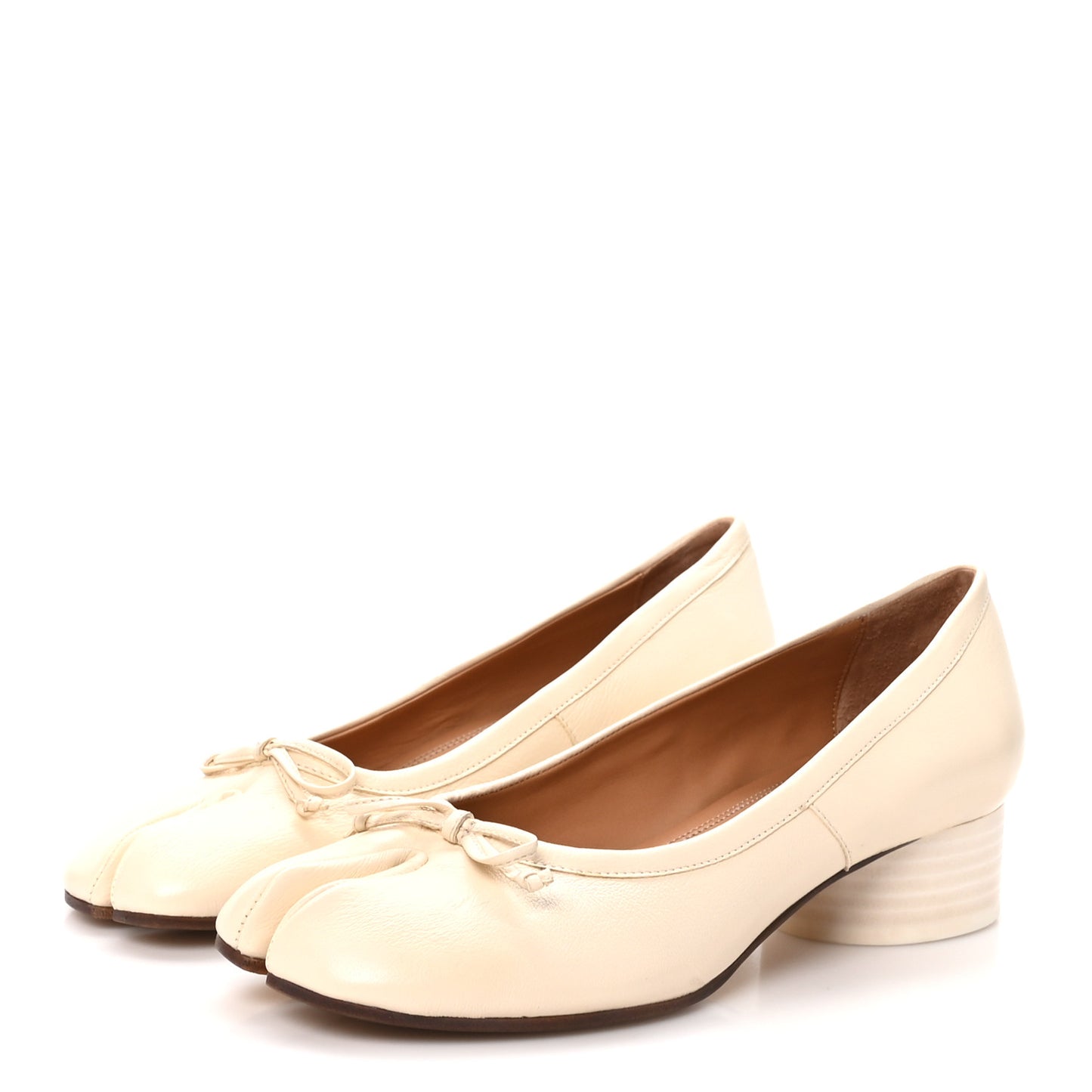 Nappa Tabi Ballerina Pumps 39 White