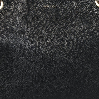 Jimmy Choo Calfskin Medium Flo Tote Black Pink 11 of 13
