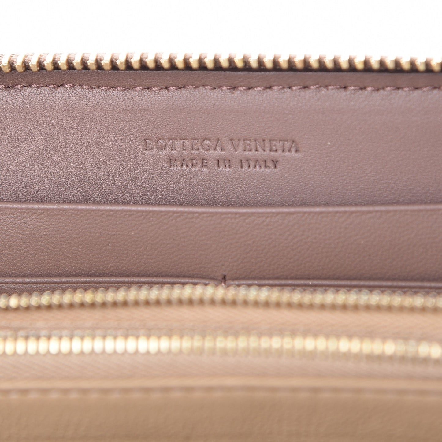 Nappa Intrecciato Zip Around Wallet Elephant