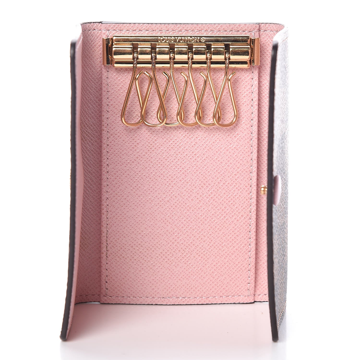 Louis Vuitton Damier Ebene Multicles 6 Key Holder Rose Ballerine 5 of 10