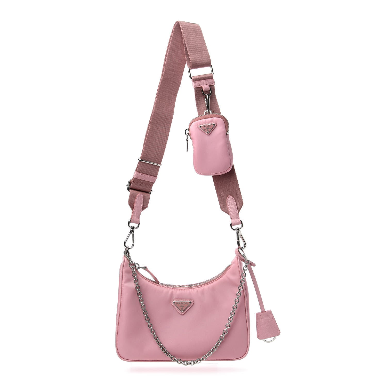 Prada Nylon Re-Edition 2005 Shoulder Bag Rosa 1 of 11