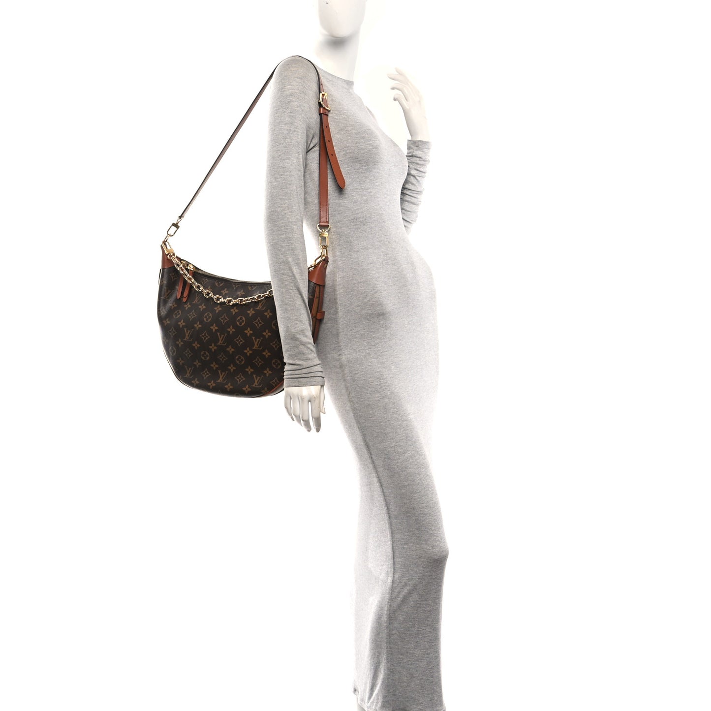 Reverse Monogram Loop Hobo