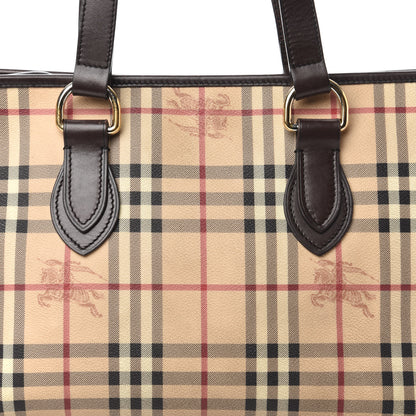 Burberry Haymarket Check Medium Regent Tote Chocolate 9 of 9